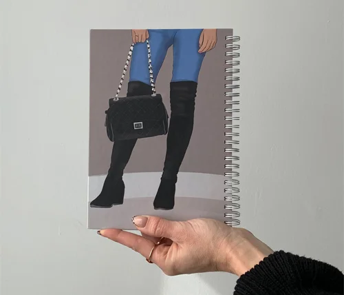 מחברת ספירלה מעוצבת A5 | דגם מיקה