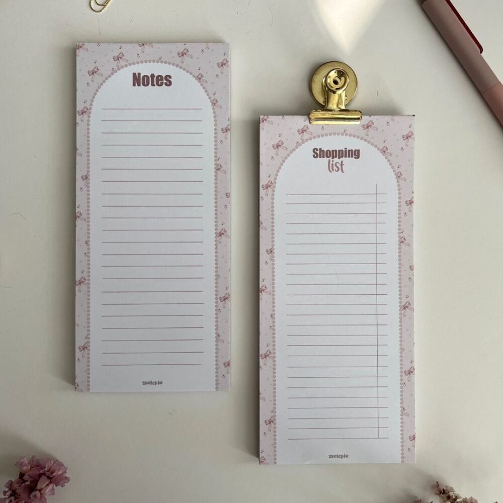 רשימת קניות ופתקים | צמד פפיונים