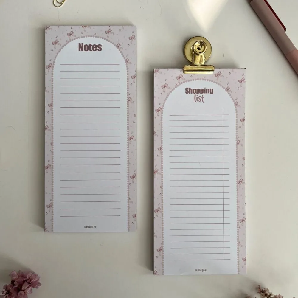 רשימת קניות ופתקים | צמד פפיונים