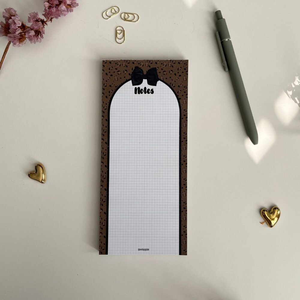 בלוק פתקים מנומר חום | Notes